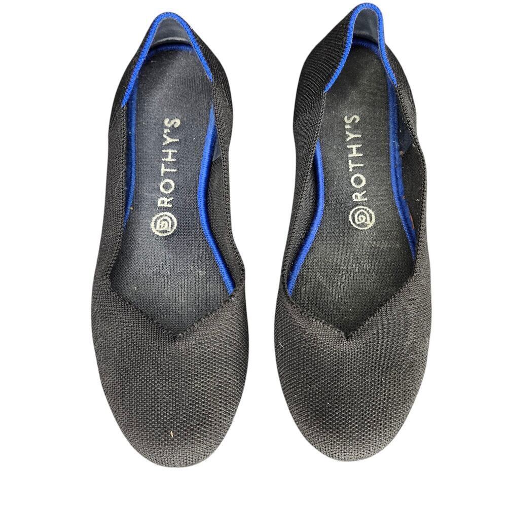Rothy's Round Toe Black Knit Shoes Size: 9